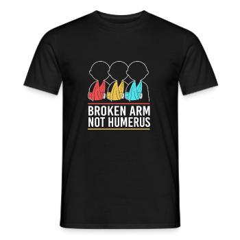 Gebrochener Arm Knochen Knochenbruch - Männer T-Shirt - Schwarz - Vorne - AI Model Male 178 light (178cm)