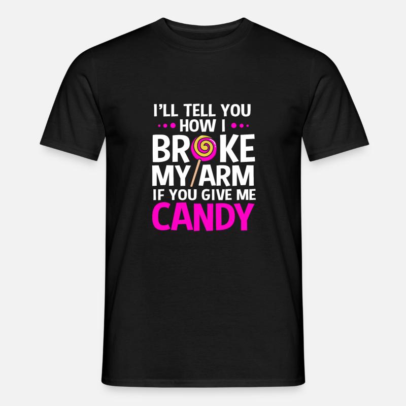 Gebrochener Arm Knochen Knochenbruch - Männer T-Shirt - Schwarz