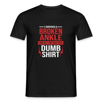 Gebrochener Arm Knochen Knochenbruch - Männer T-Shirt - Schwarz - Vorne - AI Model Male 178 light (178cm)
