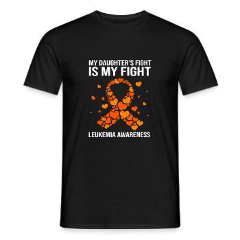 Sensibilisation à la leucémie - T-shirt homme - noir - Devant - AI Model Male 178 light (178cm)