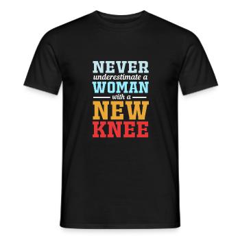 Knie Operation - Männer T-Shirt - Schwarz - Vorne - AI Model Male 178 light (178cm)