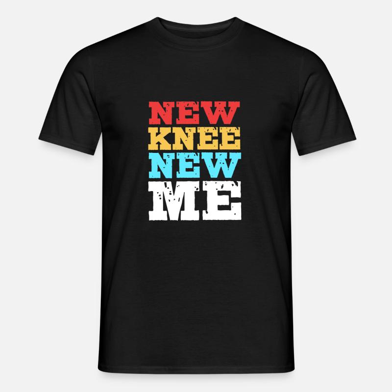 Knie Operation - Männer T-Shirt - Schwarz