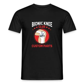 Knie Operation - Männer T-Shirt - Schwarz - Vorne - AI Model Male 178 light (178cm)