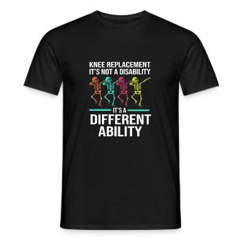 Knie Operation - Männer T-Shirt - Schwarz - Vorne - AI Model Male 178 light (178cm)