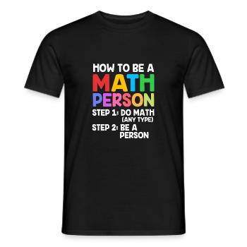 Mathematics - Men's T-Shirt - black - Front - AI Model Male 178 light (178cm)