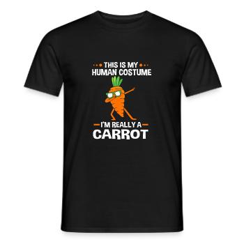 Carrot Vegetables - Men's T-Shirt - black - Front - AI Model Male 178 light (178cm)