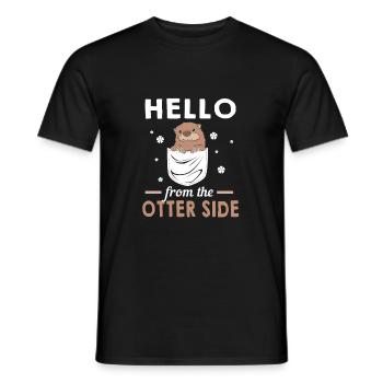 Otter - Männer T-Shirt - Schwarz - Vorne - AI Model Male 178 light (178cm)