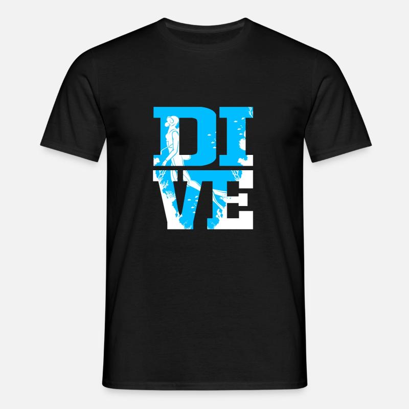 Tauchen - Männer T-Shirt - Schwarz