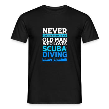 Dive - Men's T-Shirt - black - Front - AI Model Male 178 light (178cm)