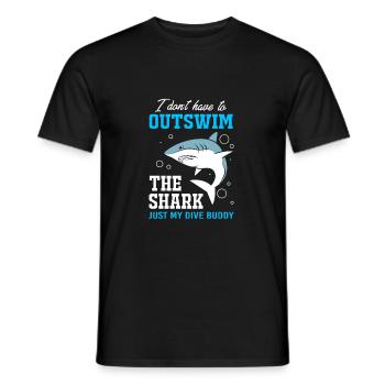 Dive - Men's T-Shirt - black - Front - AI Model Male 178 light (178cm)