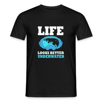 Dive - Men's T-Shirt - black - Front - AI Model Male 178 light (178cm)