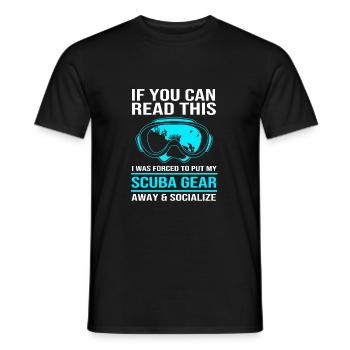 Dive - Men's T-Shirt - black - Front - AI Model Male 178 light (178cm)
