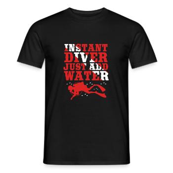 Dive - Men's T-Shirt - black - Front - AI Model Male 178 light (178cm)