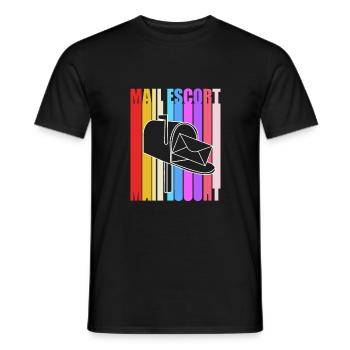 Postbote - Männer T-Shirt - Schwarz - Vorne - AI Model Male 178 light (178cm)