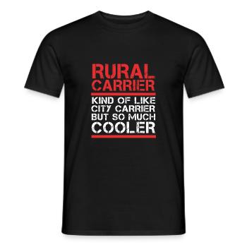 Postbote - Männer T-Shirt - Schwarz - Vorne - AI Model Male 178 light (178cm)