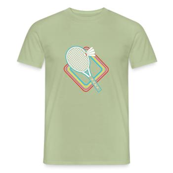 Badminton - Men's T-Shirt - sage - Front - AI Model Male 178 light (178cm)