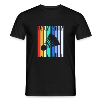 Badminton - Men's T-Shirt - black - Front - AI Model Male 178 light (178cm)