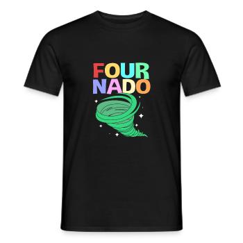 Tornado Birthday Children's Birthday Party - Men's T-Shirt - black - Front - AI Model Male 178 light (178cm)