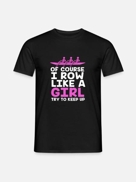 Ruderteam Rudern Ruder Ruderboot Ruderer - Männer T-Shirt - Schwarz
