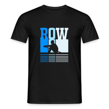 Rowing Team Rowing Rowing Rowing Boat Rowers - Men's T-Shirt - black - Front - AI Model Male 178 light (178cm)