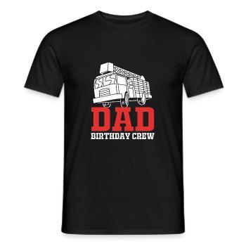 Fire Truck Children's Birthday Party - Men's T-Shirt - black - Front - AI Model Male 178 light (178cm)