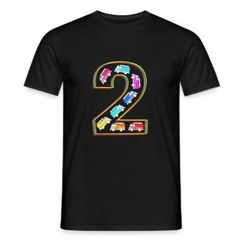 Feuerwehrauto Kindergeburtstag - Männer T-Shirt - Schwarz - Vorne - AI Model Male 178 light (178cm)