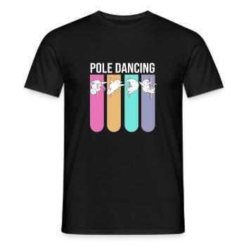 Pole Dance - Men's T-Shirt - black - Front - AI Model Male 178 light (178cm)