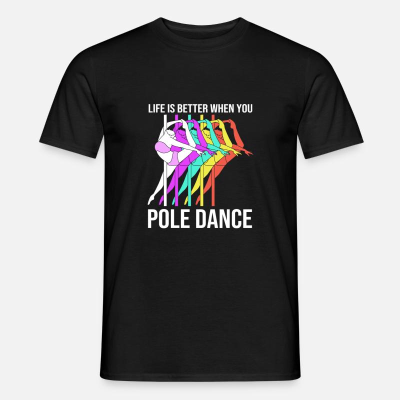 Pole Dance - Männer T-Shirt - Schwarz