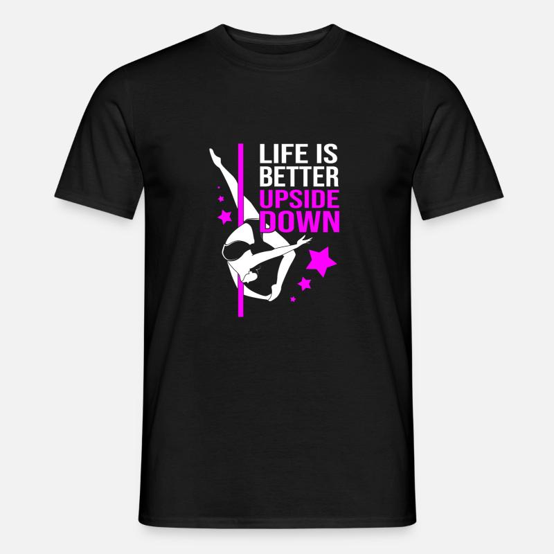 Pole Dance - Männer T-Shirt - Schwarz