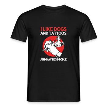 Tattoo Artist Tattoo Artist Tattooed Tattoo - Men's T-Shirt - black - Front - AI Model Male 178 light (178cm)