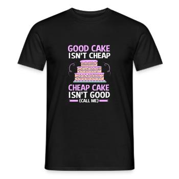 Cake Tartlet Decoration Cake - Men's T-Shirt - black - Front - AI Model Male 178 light (178cm)