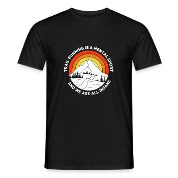 Trailrunning - Männer T-Shirt - Schwarz - Vorne - AI Model Male 178 light (178cm)