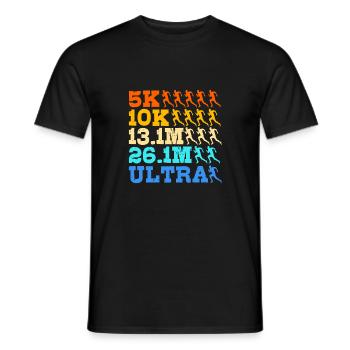 Trailrunning - Männer T-Shirt - Schwarz - Vorne - AI Model Male 178 light (178cm)