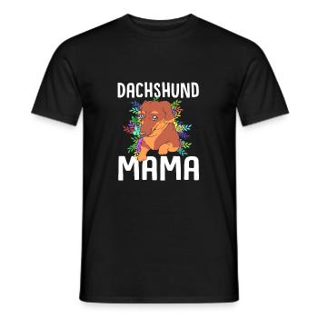 Dachshund - Men's T-Shirt - black - Front - AI Model Male 178 light (178cm)