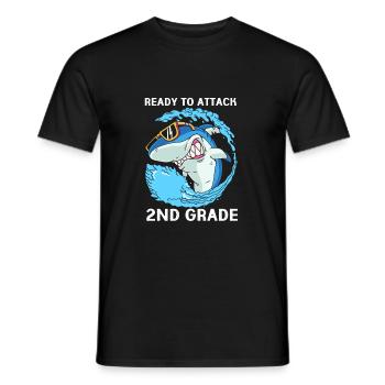 2. Klasse - Männer T-Shirt - Schwarz - Vorne - AI Model Male 178 light (178cm)
