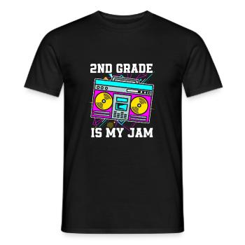 2. Klasse - Männer T-Shirt - Schwarz - Vorne - AI Model Male 178 light (178cm)