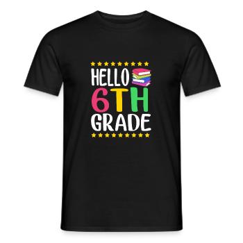 6. Klasse - Männer T-Shirt - Schwarz - Vorne - AI Model Male 178 light (178cm)