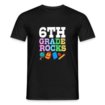 6th Grade - Men's T-Shirt - black - Front - AI Model Male 178 light (178cm)