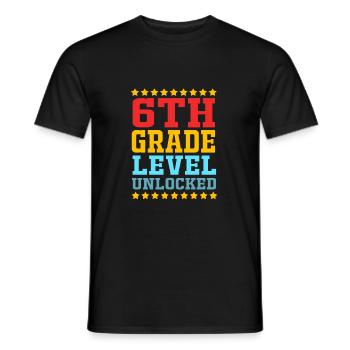 6. Klasse - Männer T-Shirt - Schwarz - Vorne - AI Model Male 178 light (178cm)