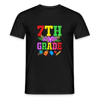 7th Grade - Men's T-Shirt - black - Front - AI Model Male 178 light (178cm)