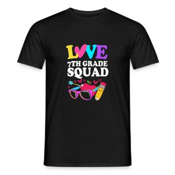 7. Klasse - Männer T-Shirt - Schwarz - Vorne - AI Model Male 178 light (178cm)