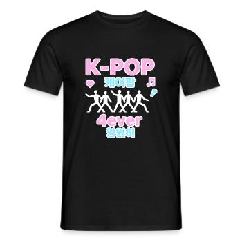 K-Pop 4ever Kpop Korea - Männer T-Shirt - Schwarz - Vorne - AI Model Male 178 light (178cm)