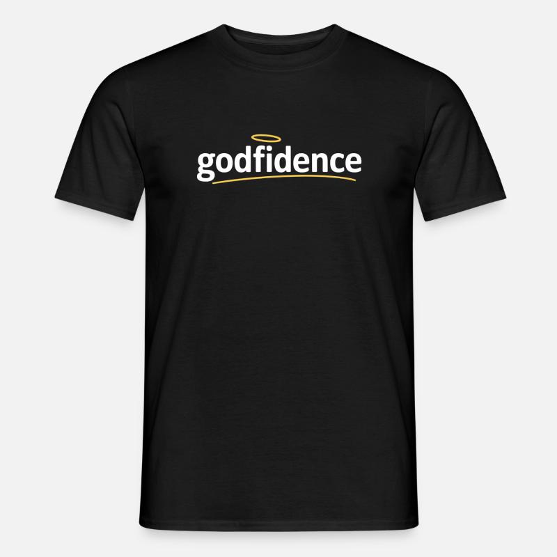 Godfidence Gottvertrauen Christlicher Glaube - Männer T-Shirt - Schwarz