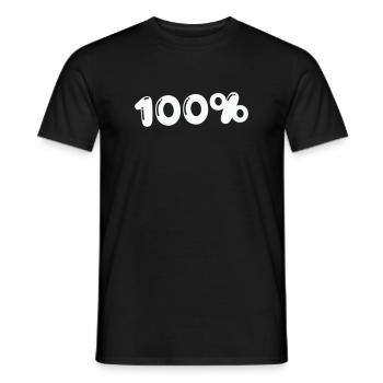 100% - Men's T-Shirt - black - Front - AI Model Male 178 light (178cm)
