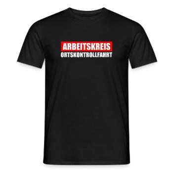 Arbeitskreis Ortskontrollfahrt OKF - Männer T-Shirt - Schwarz - Vorne - AI Model Male 178 light (178cm)
