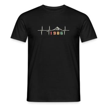 Vintage Quote 40 Years Forties Party 1986 - Men's T-Shirt - black - Front - AI Model Male 178 light (178cm)