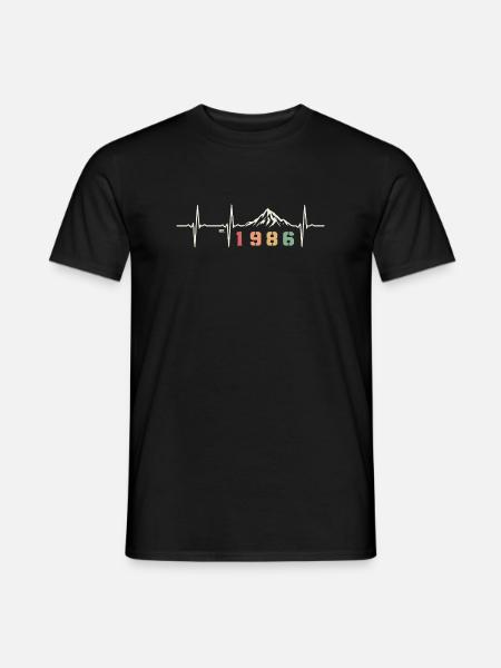Vintage Quote 40 Years Forties Party 1986 - Men's T-Shirt - black