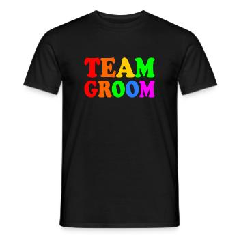 Team groom - Männer T-Shirt - Schwarz - Vorne - AI Model Male 178 light (178cm)