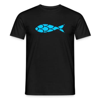 SARDINE. FISCH. APRILSCHERZ. OSTERN. MEER - Männer T-Shirt - Schwarz - Vorne - AI Model Male 178 light (178cm)