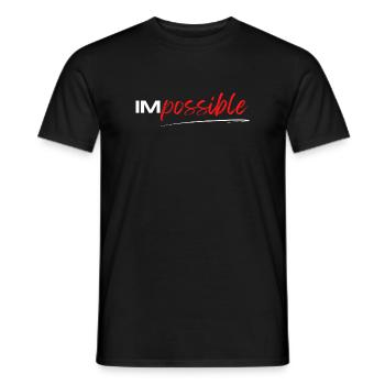 Cadeau 'IM Possible', Motivation Sportive - T-shirt homme - noir - Devant - AI Model Male 178 light (178cm)